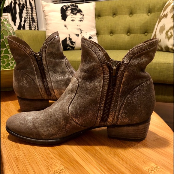 Anthropologie Seychelles Ankle Boot Metallic 8 1/2 - Picture 6 of 12